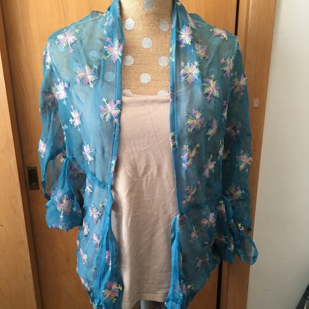 FREE with Bundle of 2 or more. Turquoise Silk Wrap